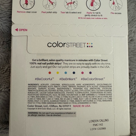 Color Street Nail Polish Strips London Calling - Picture 3 of 3